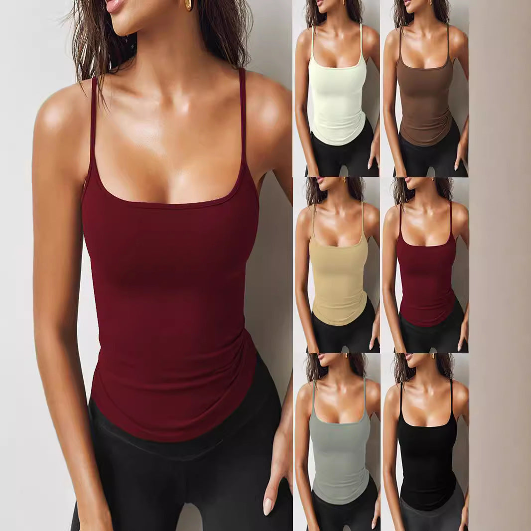 Summer Milk Silk Hot Sling Base Tops