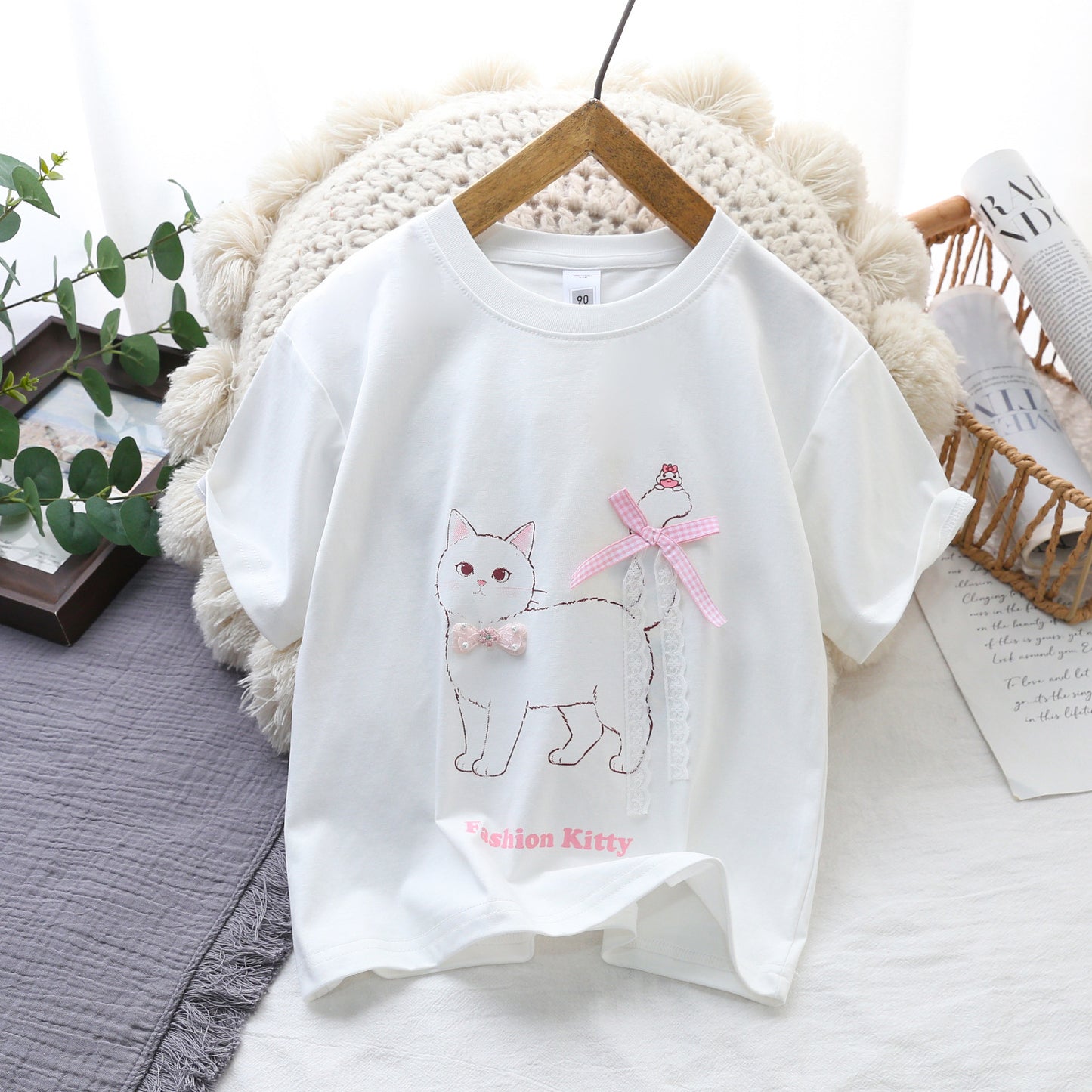 Children's Small Yellow Duck Short-sleeved Summer Top Children's T-shirt