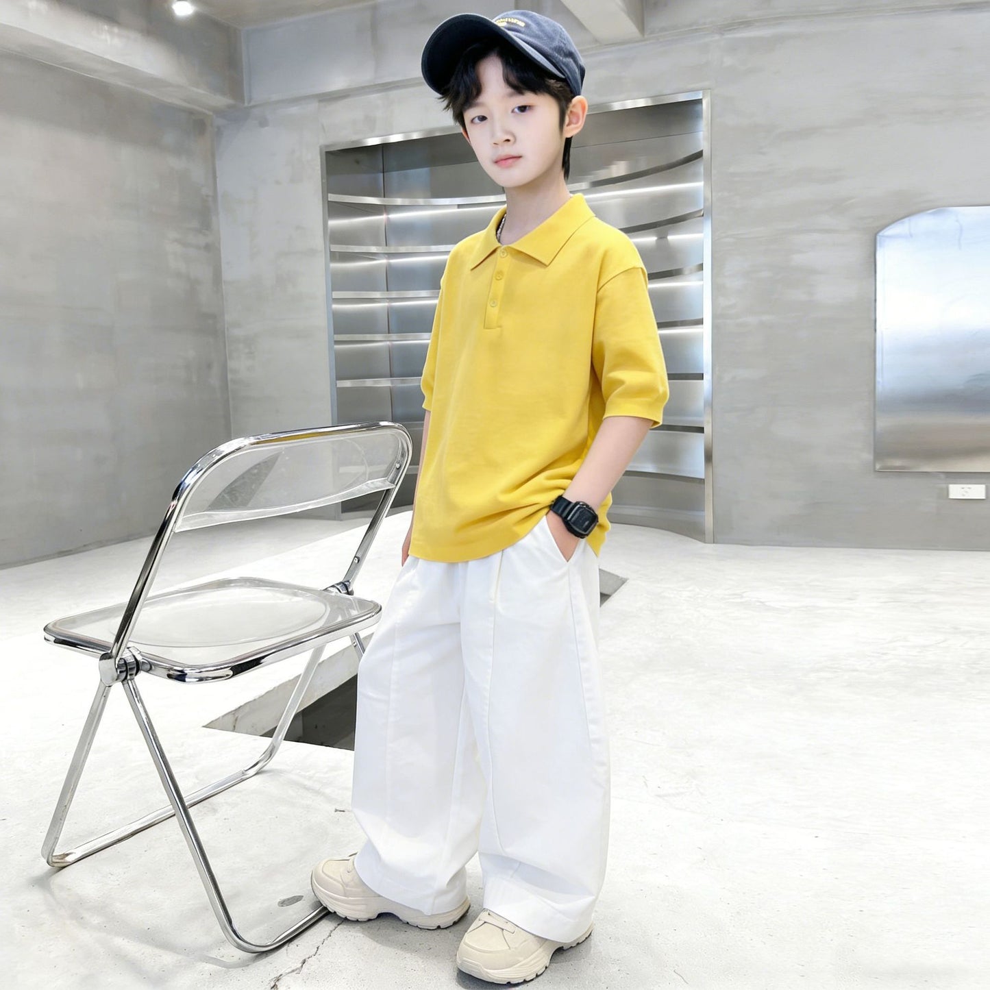 Medium Big Sports Leisure Trendy Fried Street Children's Suit
