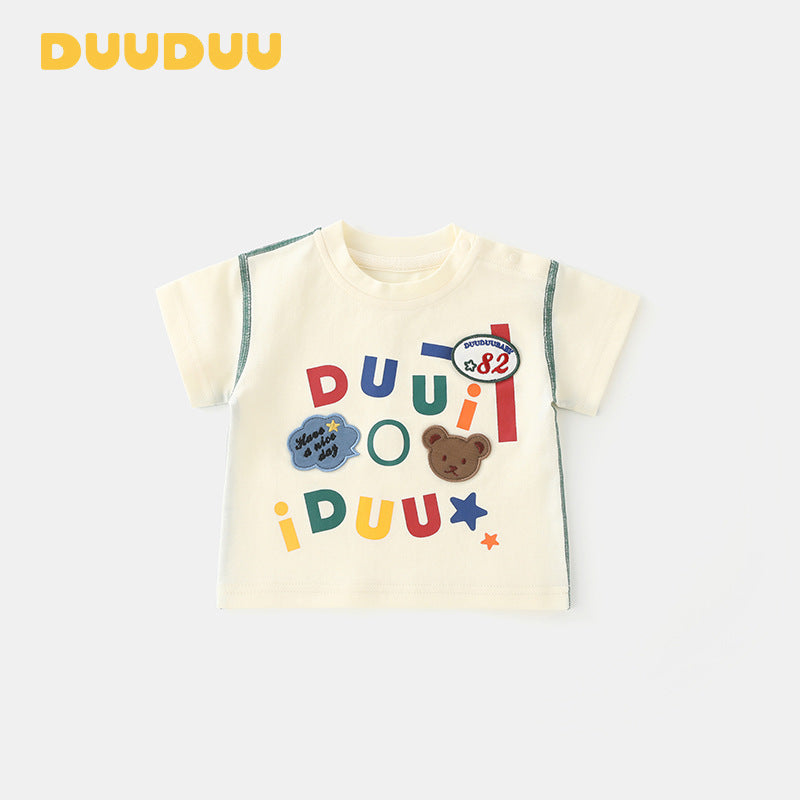 Children's Boy Summer Top Korean Style Western Children's T-shirt