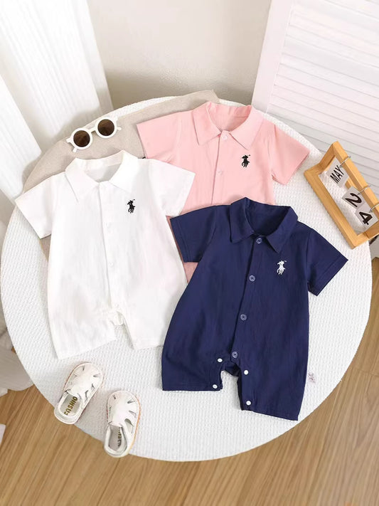 Romper Korean Style Western Infant Thin Short Sleeve Going Out Jumpsuit, Climbing Suit