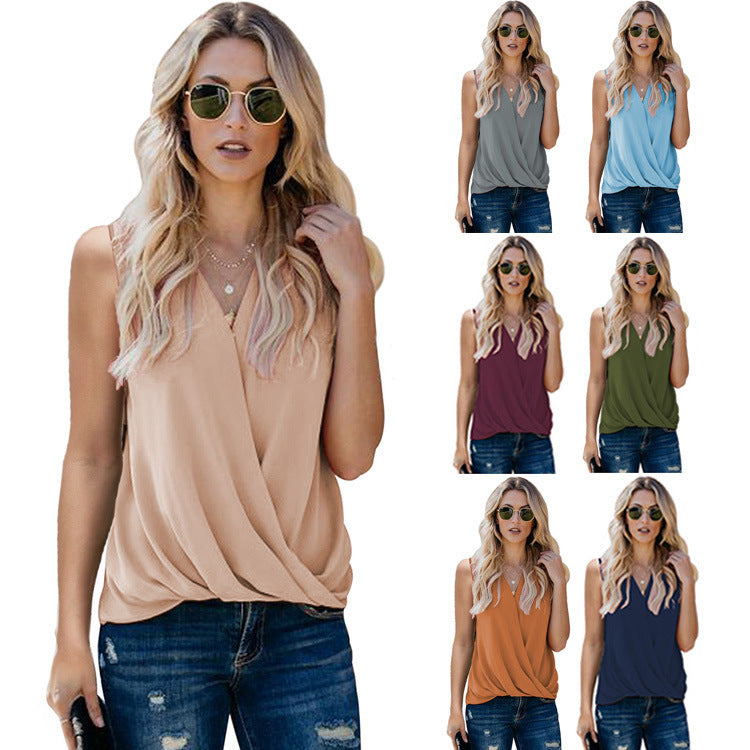 Women's Summer Strap Solid Color Bottoming Small Vest/suspenders/tube Top