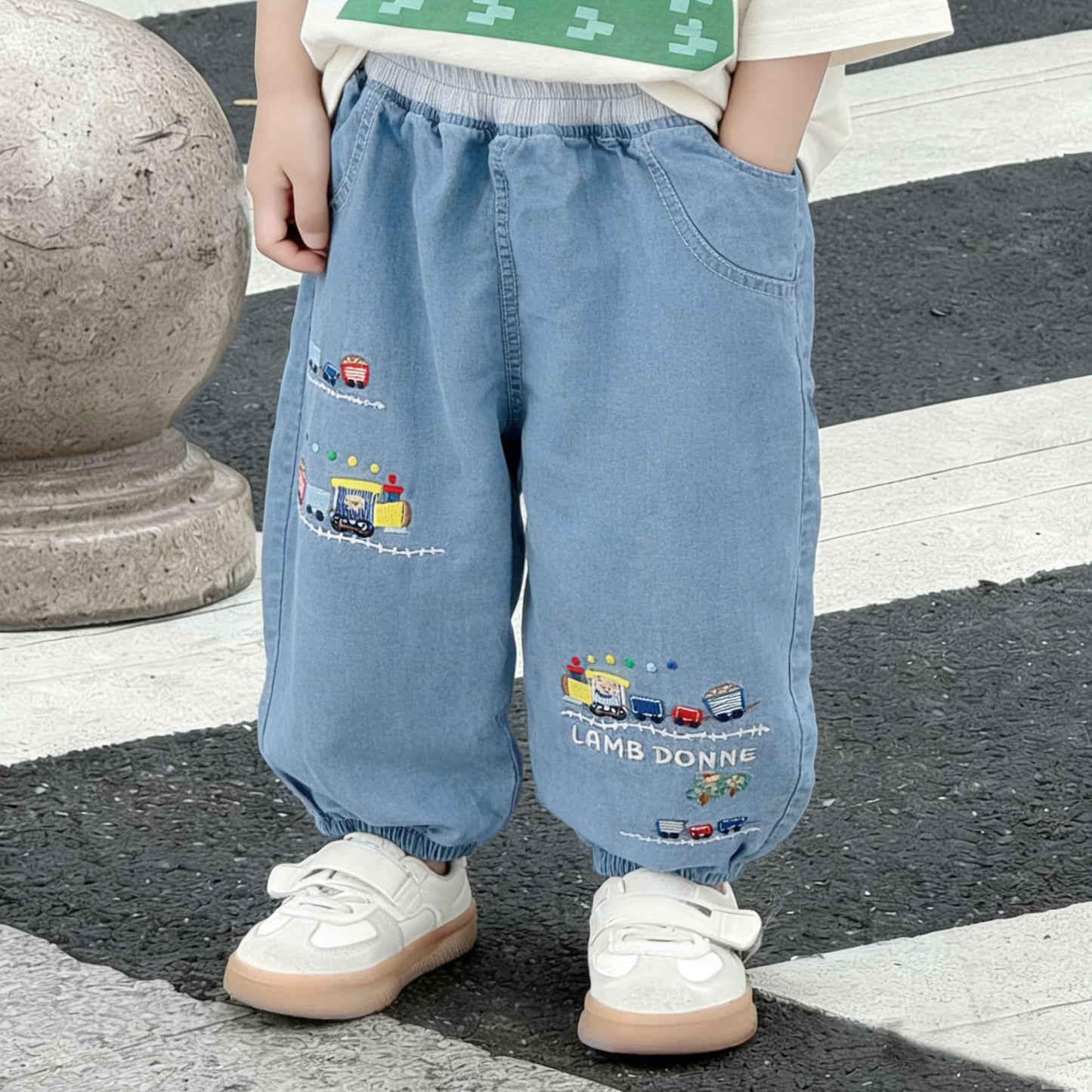 Children's Summer Silk Jeans Thin Boy's Children's Pants