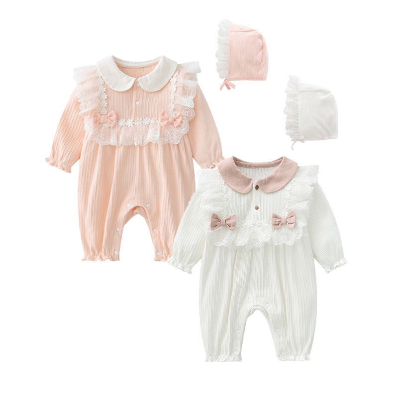 Lace Long Leg Jumpsuit Bow Princess Jumpsuit, Climbing Suit
