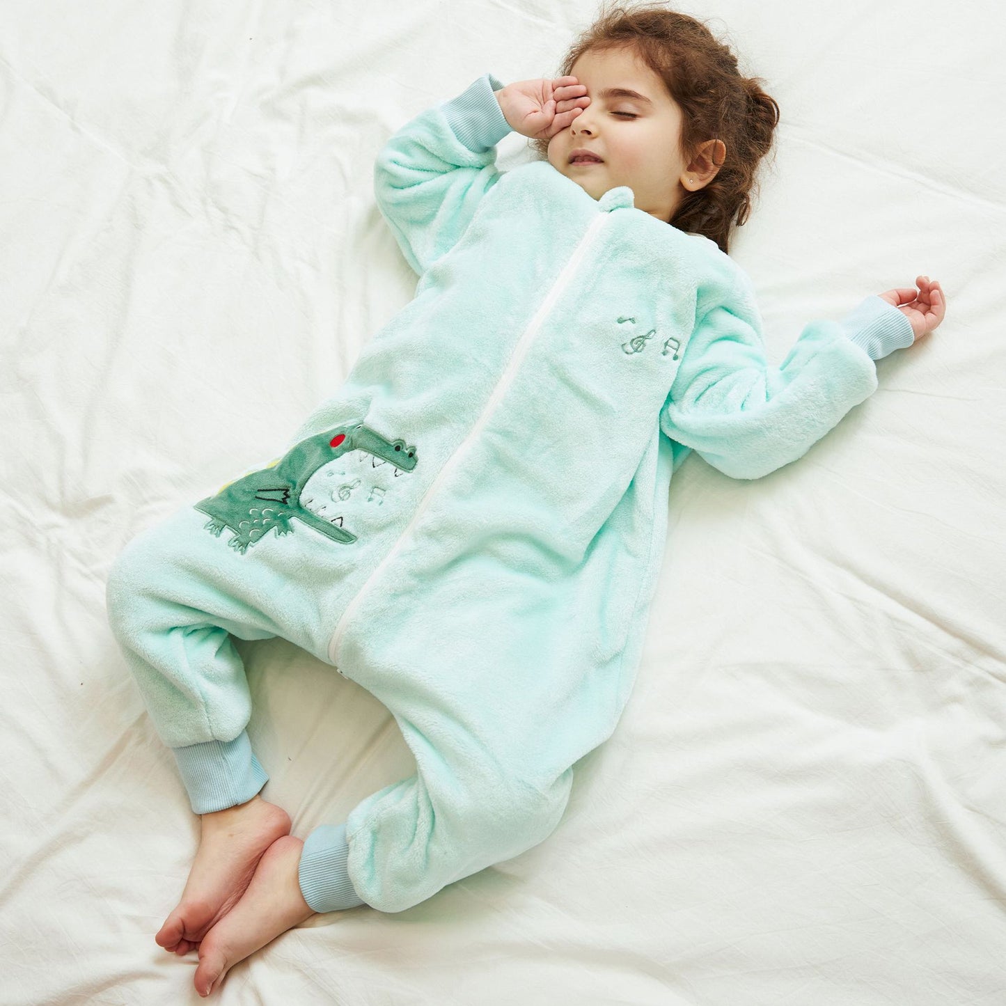 Children's One-piece Pajamas Flannel Cartoon Christmas Clothing Sleeping Jumpsuit, Climbing Suit