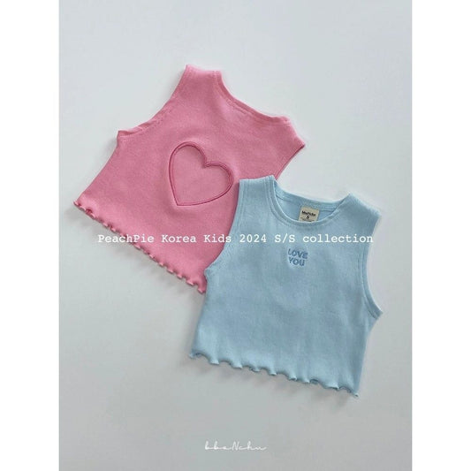 Summer Western Style Hollowed Heart Shape Fashion Personalized Short Children's T-shirt