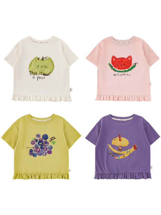 Children's Fashionable Short Sleeve Summer Cartoon Fruit Children's T-shirt