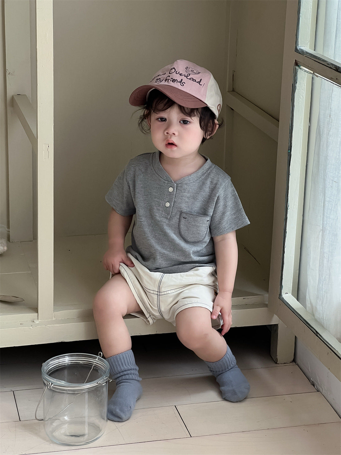 Children's Thin Clothes Clothing Korean Style Short-sleeved Children's Suit