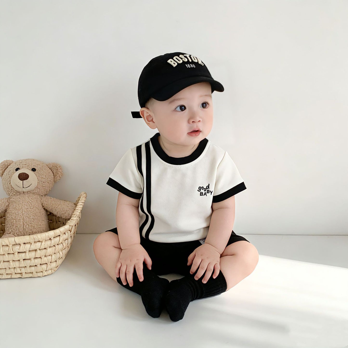 Children's Short Sleeve Tops Infant Summer Beads Polo Collar Top Children's T-shirt