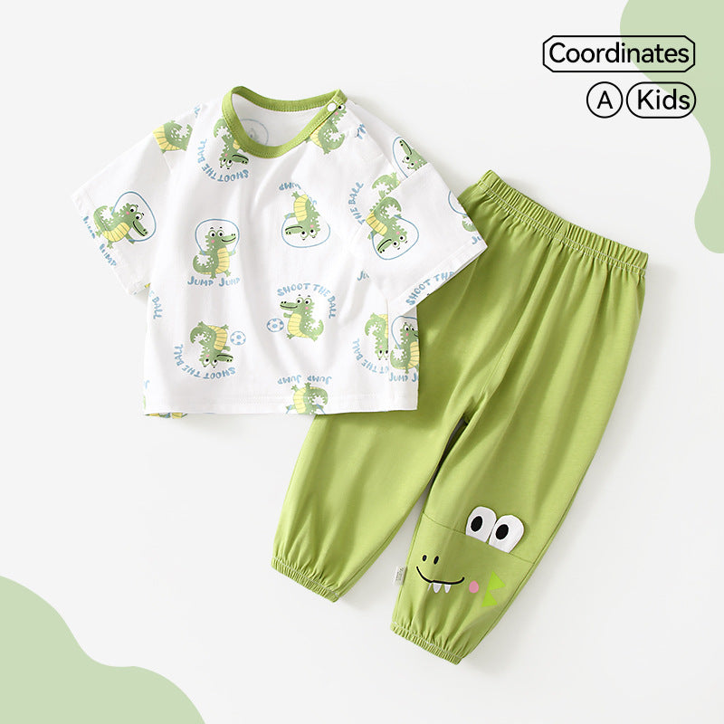Children's Trousers Summer Thin Clothes Half Clothing Children's Suit