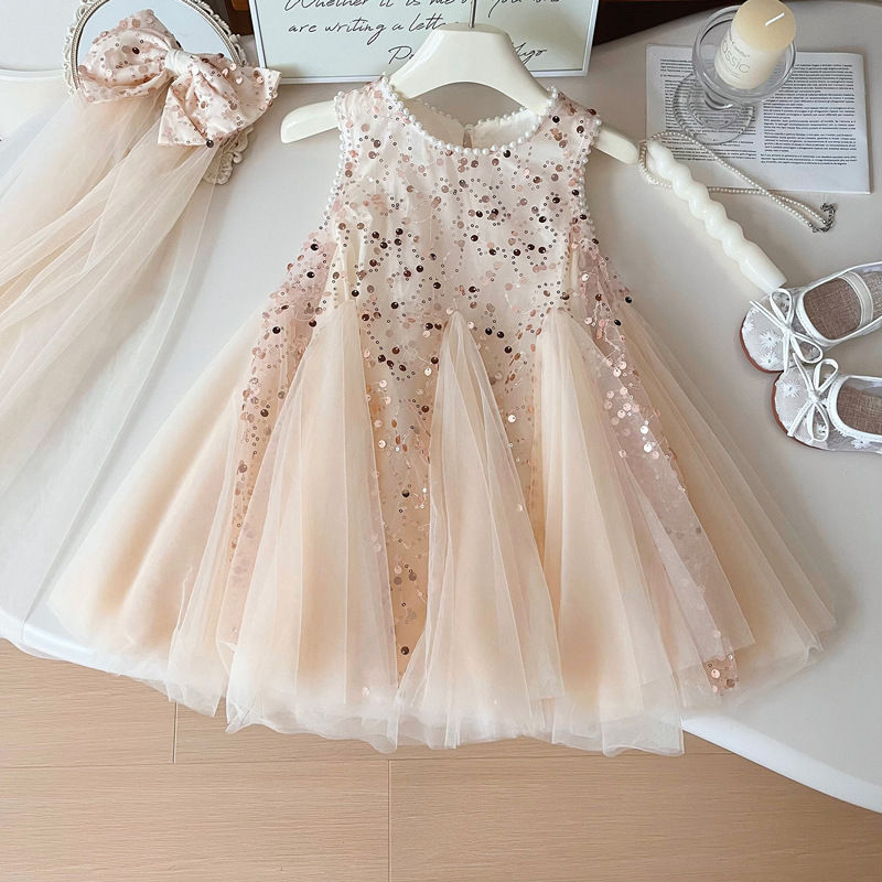 Children's Mesh Skirt Sleeveless Western Style Fashion Vest Children's Dress