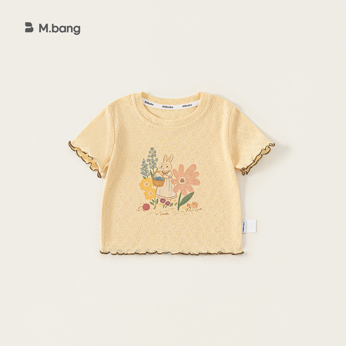 Children's Clothing Short-sleeved Summer Wavy Round Neck Sweet Printed Top Children's T-shirt