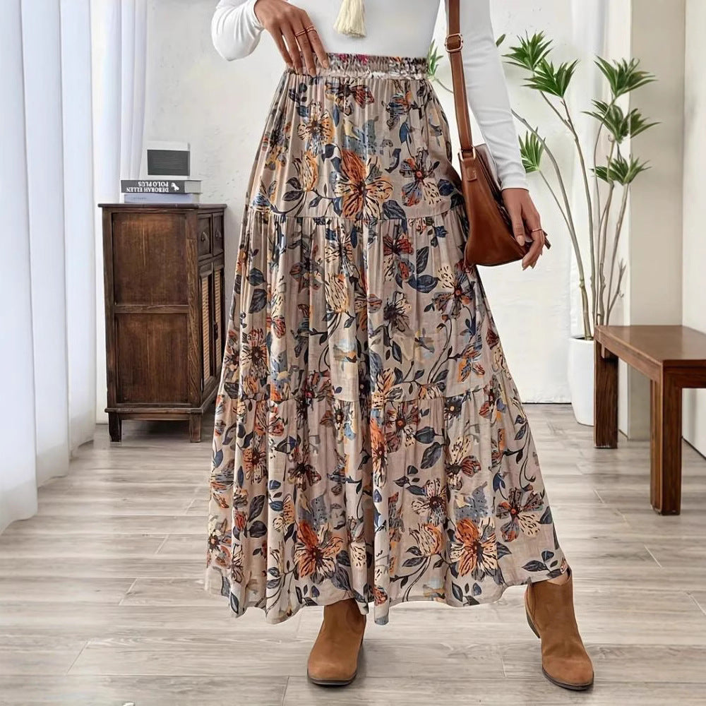 Durable Women's Printed Casual Bohemian For Skirt