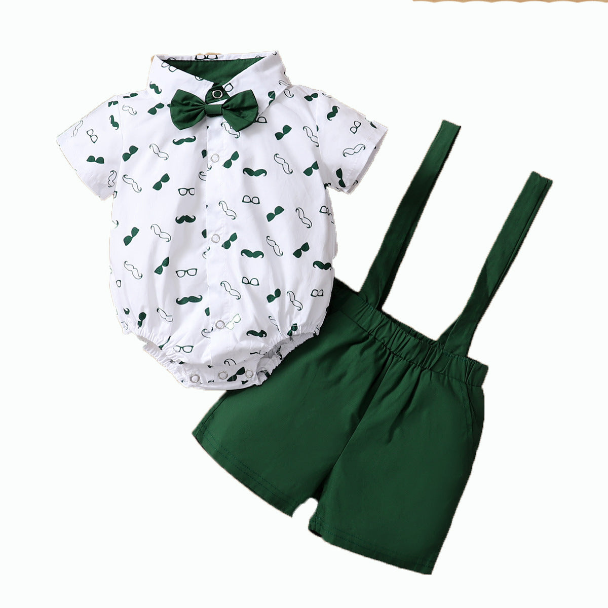 Children's Boy Gentleman Triangle Rompers Summer Boy's Children's Suit