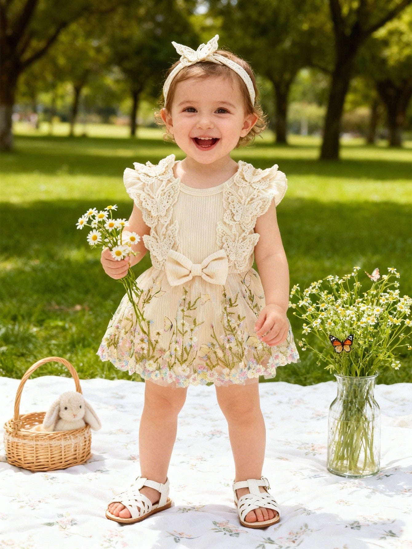 Children's Bow Mesh Summer Princess Fashionable Skirt Children's Dress