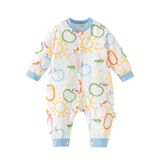 Women's & Men's Yuan 2 Pieces Born Jumpsuit Pure Cotton Thin Romper Cartoon Jumpsuit, Climbing Suit