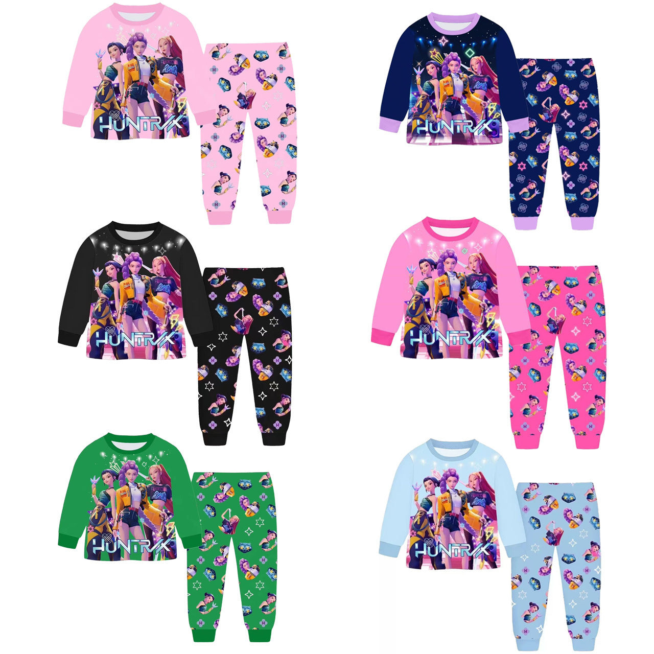 New Children's Long-sleeved Pajamas Home Wear Children's Suit