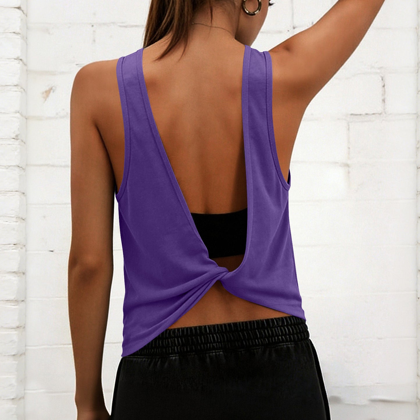 Women's Summer Loose Casual Daily Solid Color Round Small Vest/suspenders/tube Top