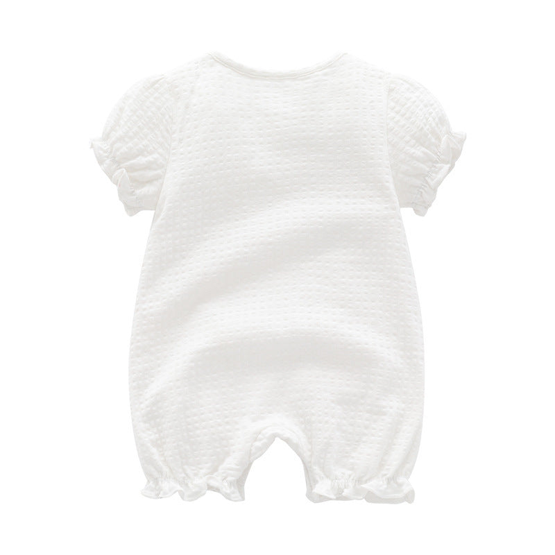 Born Cotton Short Sleeve Rompers Round Neck Korean Jumpsuit, Climbing Suit