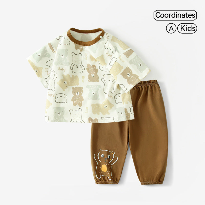 Children's Trousers Summer Thin Clothes Half Clothing Children's Suit
