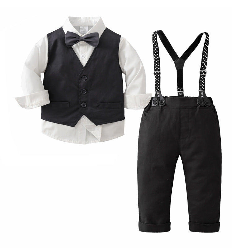 Children's Overalls Clothes British Gentleman Dress Boys Autumn Children's Suit