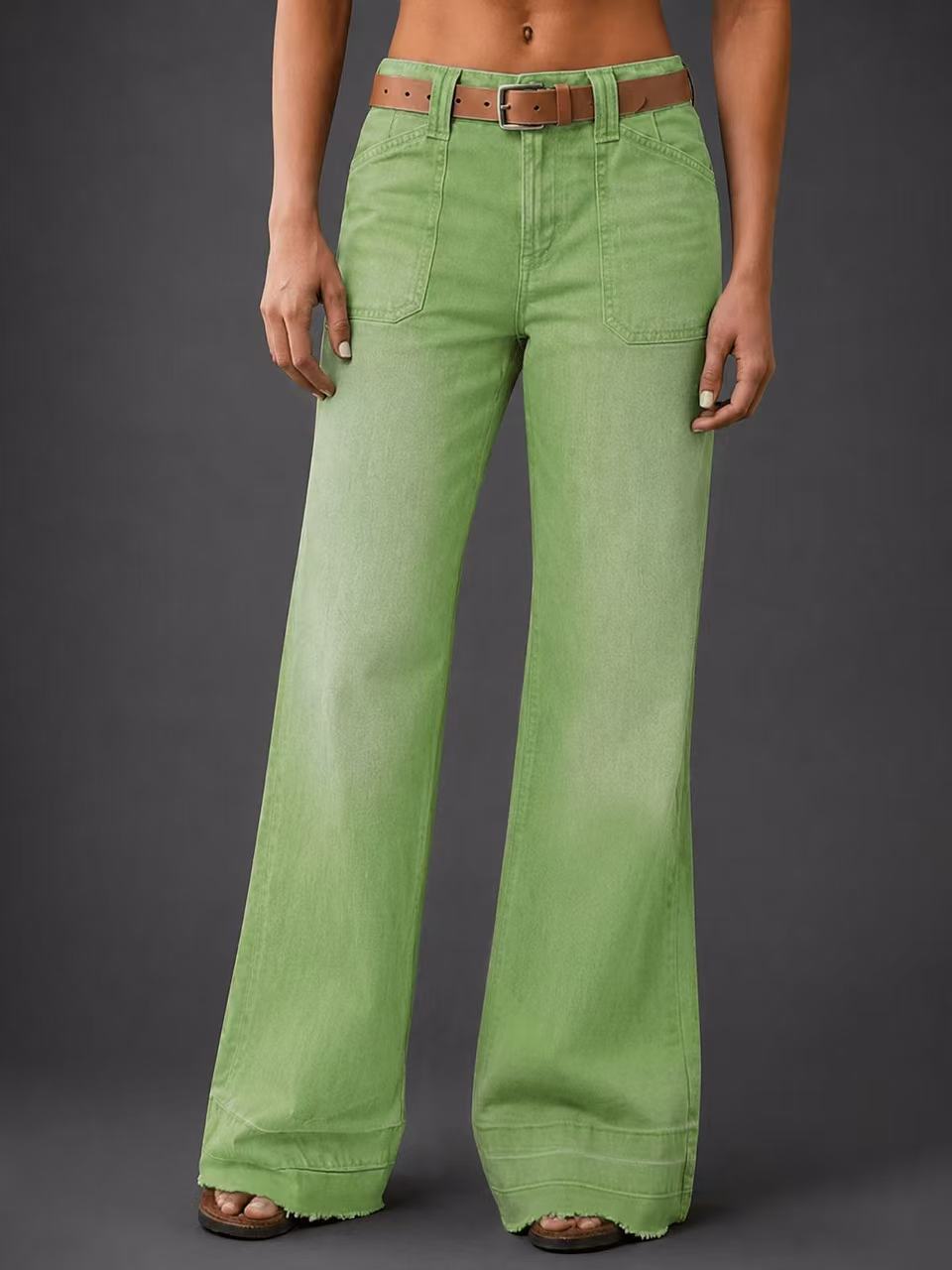 Women's Wide Leg Long High Quality Fashion Casual Four Suitable Comfortable Women's Jeans