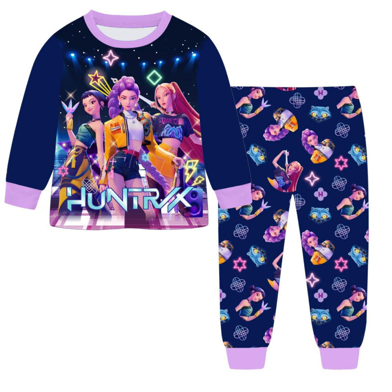 New Children's Long-sleeved Pajamas Home Wear Children's Suit