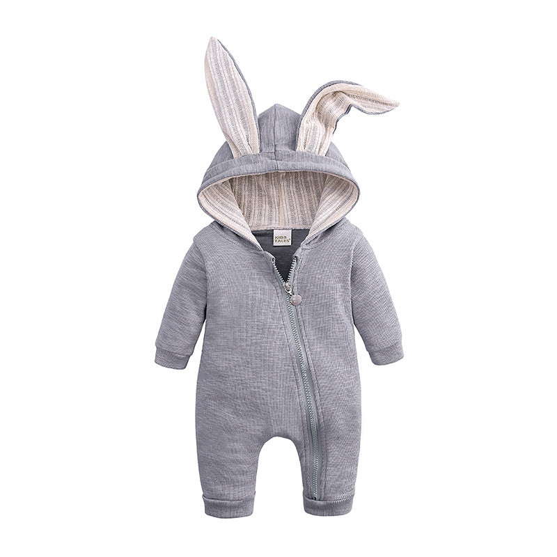 Children's Clothing Jumpsuit Little Rabbit Long Ears Romper Born Hooded Jumpsuit, Climbing Suit