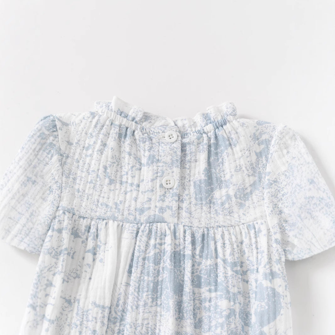 Chinese Style Pure Cotton Rompers Summer Thin Bodysuit Infant Jumpsuit, Climbing Suit