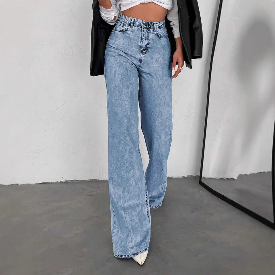 Women's Spring Loose Slimming Casual Wide Leg Women's Jeans