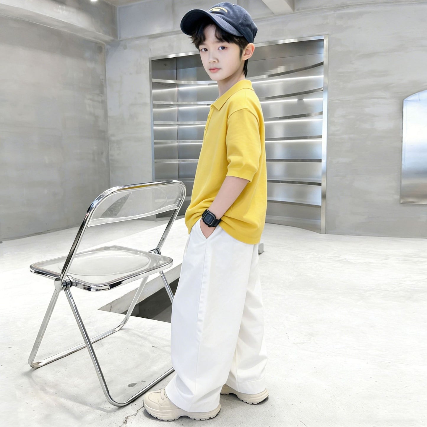 Medium Big Sports Leisure Trendy Fried Street Children's Suit