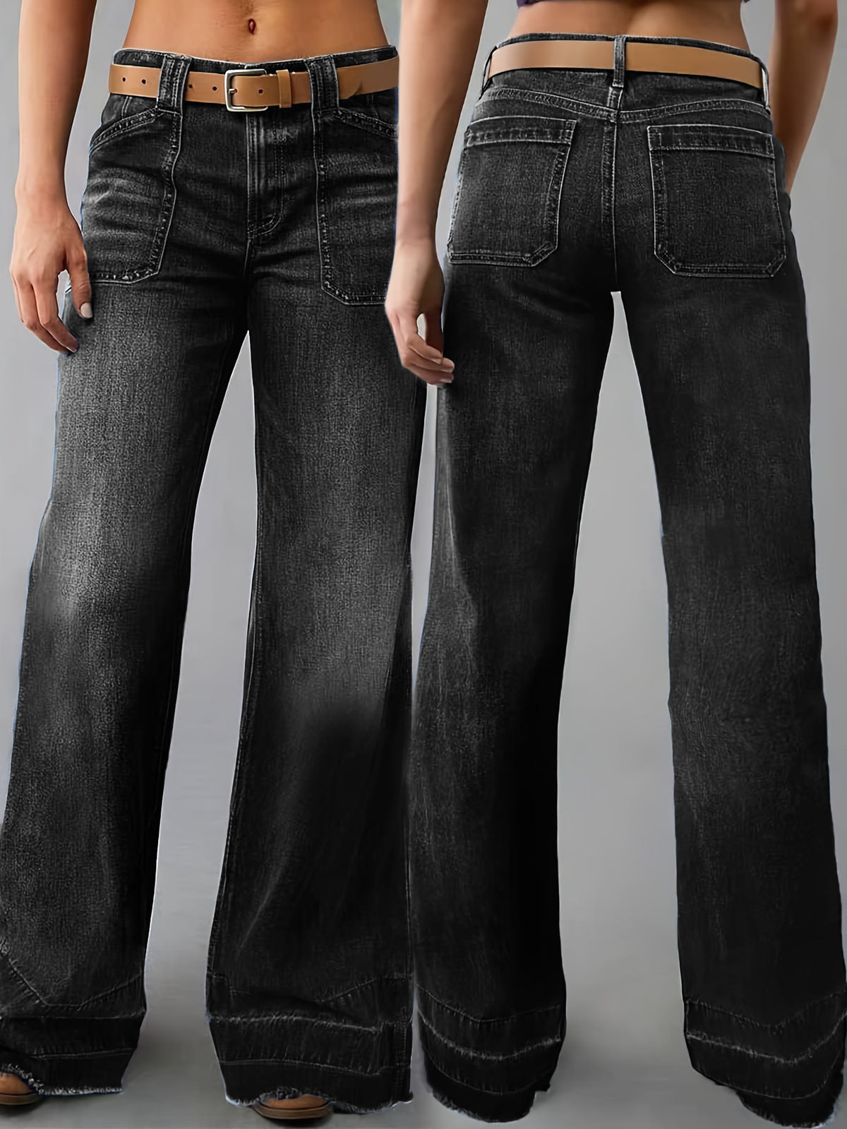 Women's Wide Leg Long High Quality Fashion Casual Four Suitable Comfortable Women's Jeans