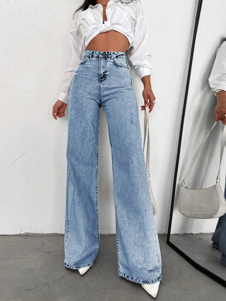 Women's Spring Loose Slimming Casual Wide Leg Women's Jeans