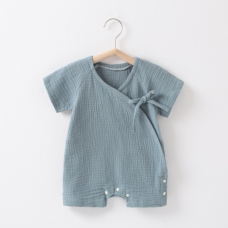 Women's & Men's Short Sleeve Jumpsuit Summer Triangle Rompers Romper Cotton Jumpsuit, Climbing Suit
