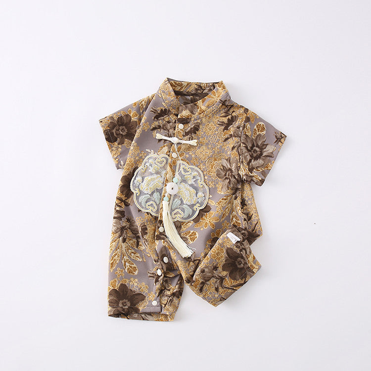 Boy Chinese Style National Rompers Jumpsuit Jumpsuit, Climbing Suit