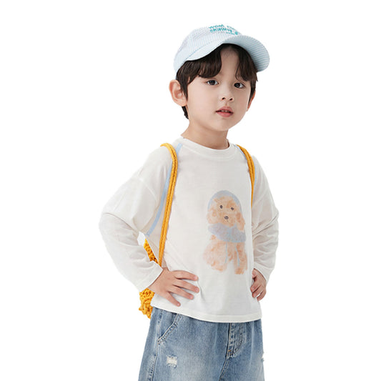 Women's & Men's Size Roll Spring Silk Sun Protection Long Children's T-shirt