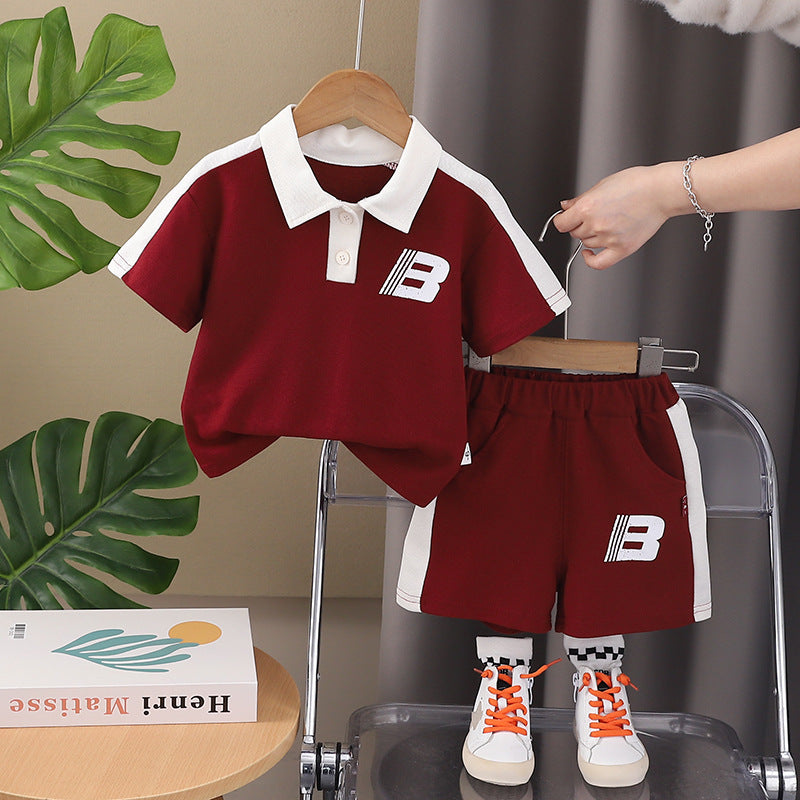Sports Short Sleeve Summer Little Two-piece Children's Suit