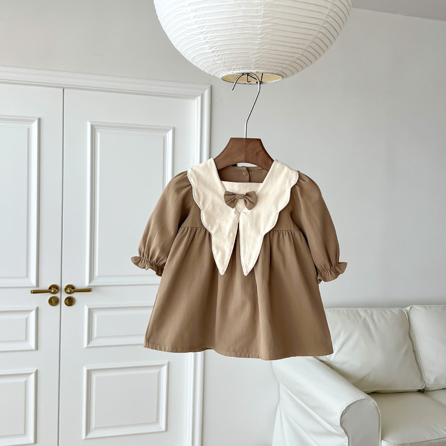 Korean Style Preppy For Western Autumn Doll Retro Princess Children's Dress