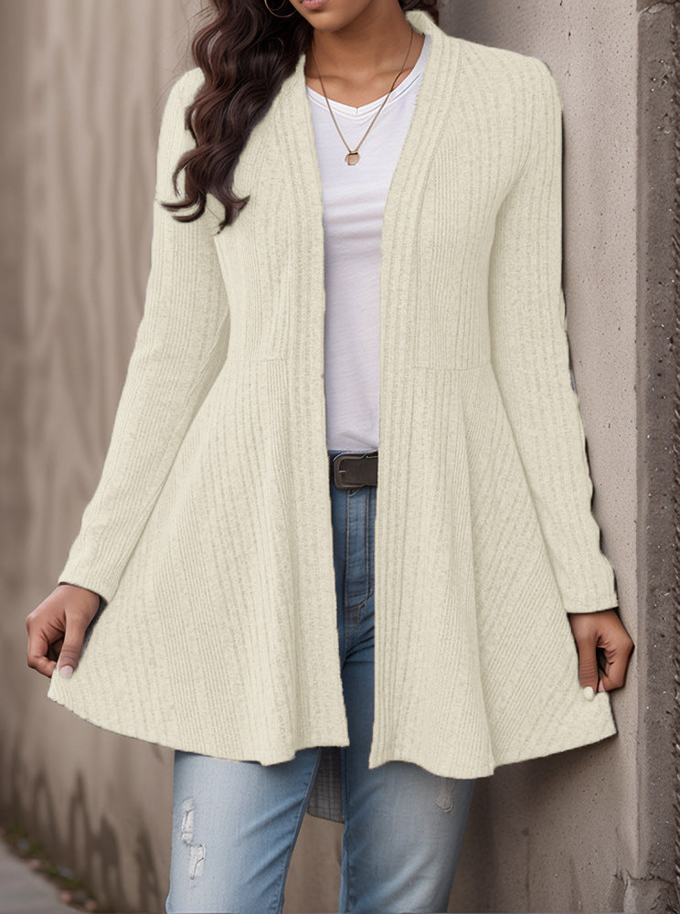 Beautiful Women's Sunken Stripe Brushed Casual Lace Shirt, Chiffon Shirt