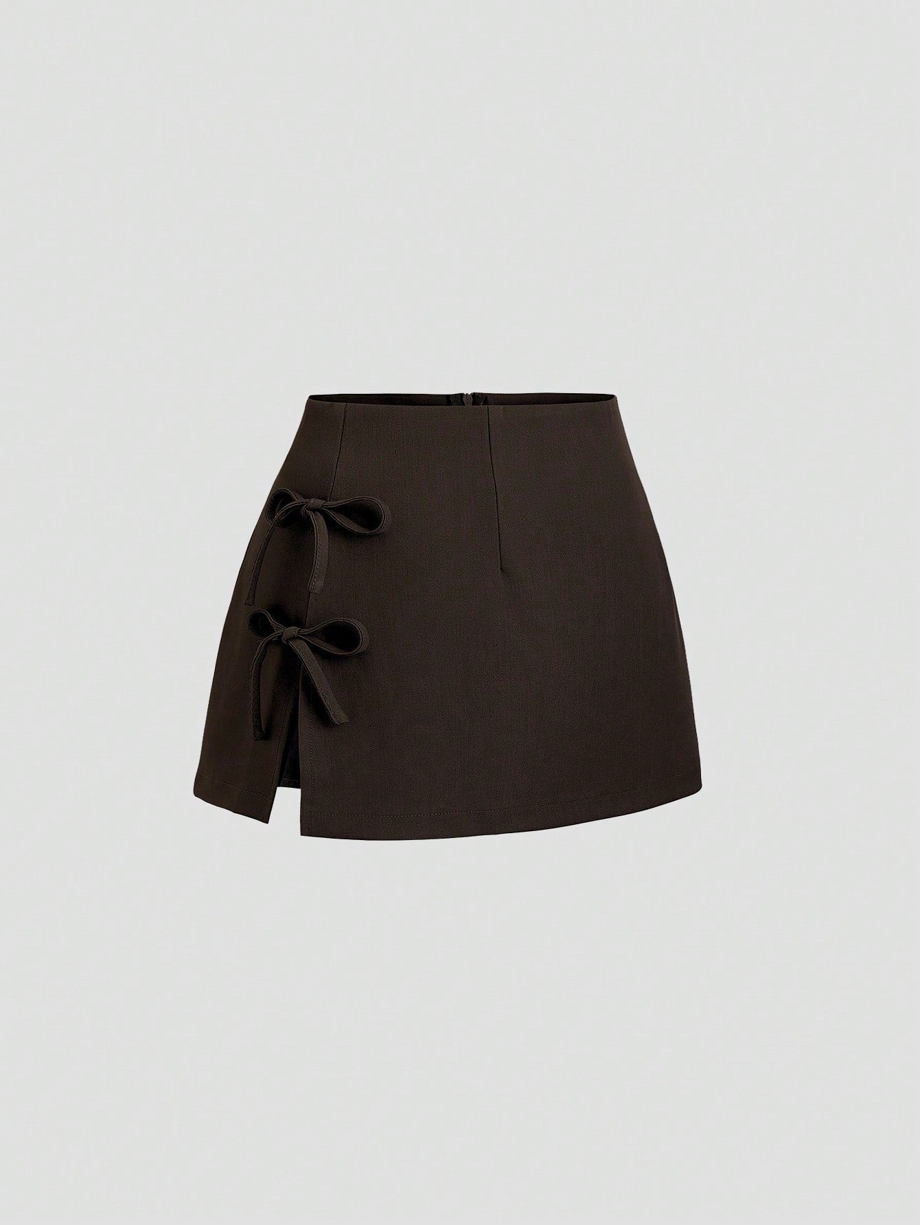 Bow Tie Sexy Slit Word Mini Skirt
