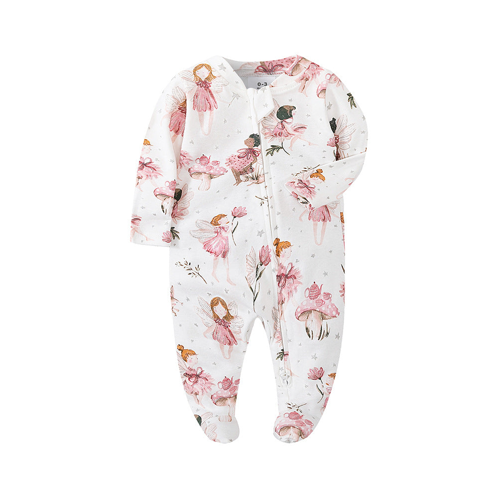 Children's Long Sleeve Zipper Bodysuit Rompers Pajamas Clothes Four Jumpsuit, Climbing Suit