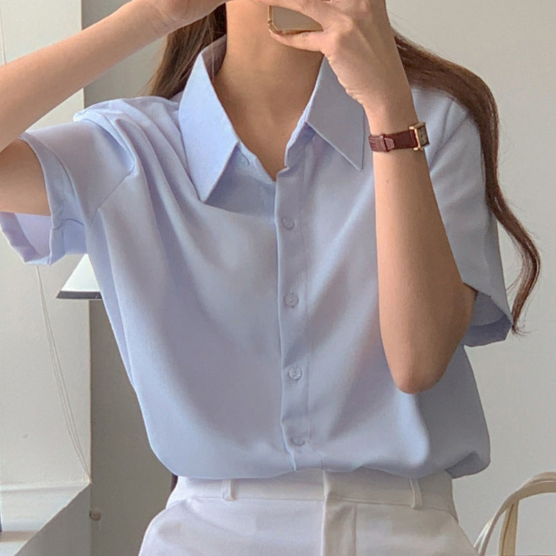 Women's Style Special Interest Light Luxury Shoulder Shirt Summer Loose Super Blouse