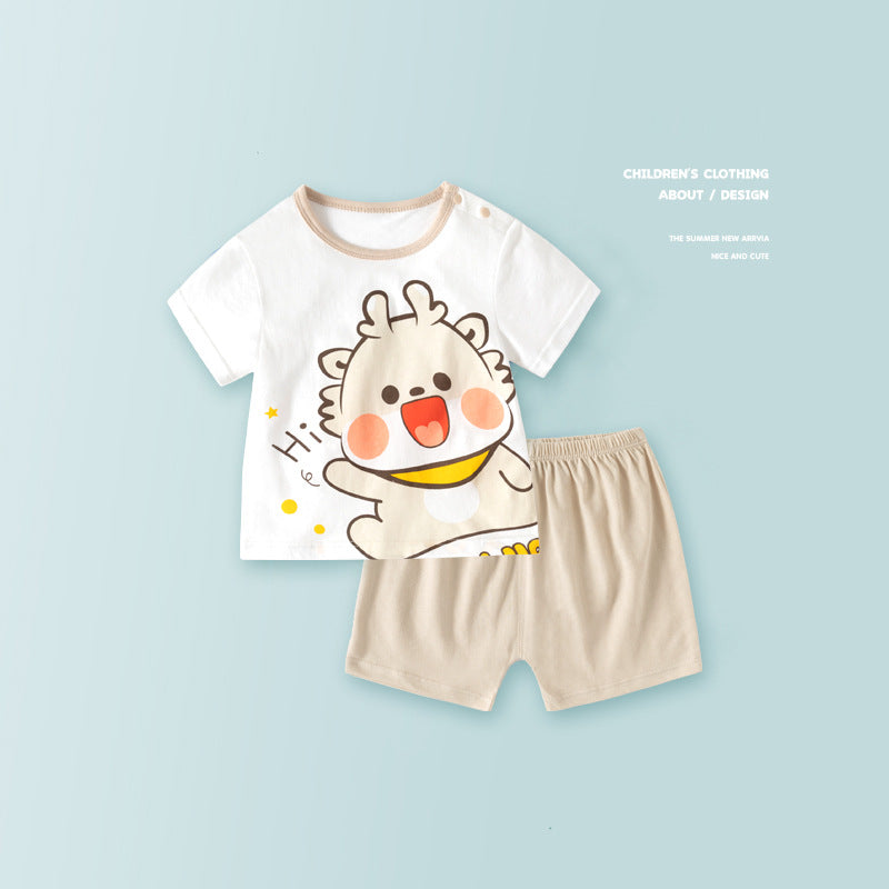 Children's Sleeve Boys Summer Wear Princess Clothes Pajamas Children's Suit