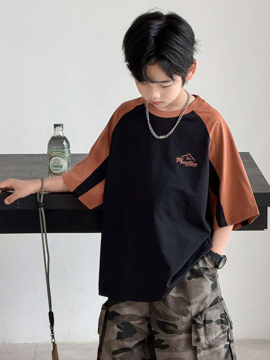 Wear Loose Top Trendy Pure Cotton Moisture Children's T-shirt