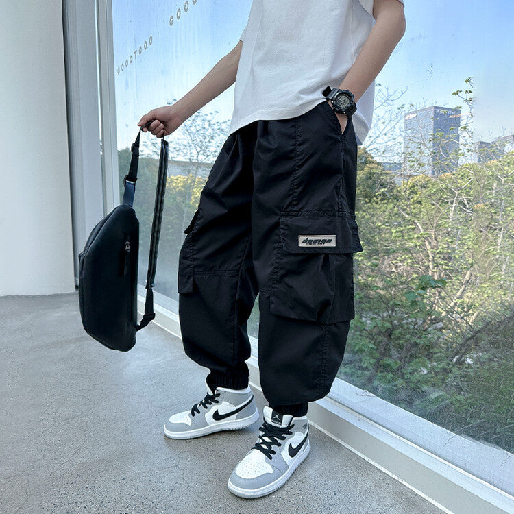 Children's Summer Cotton Middle Big Thin Mosquito Repelling Large Children's Pants