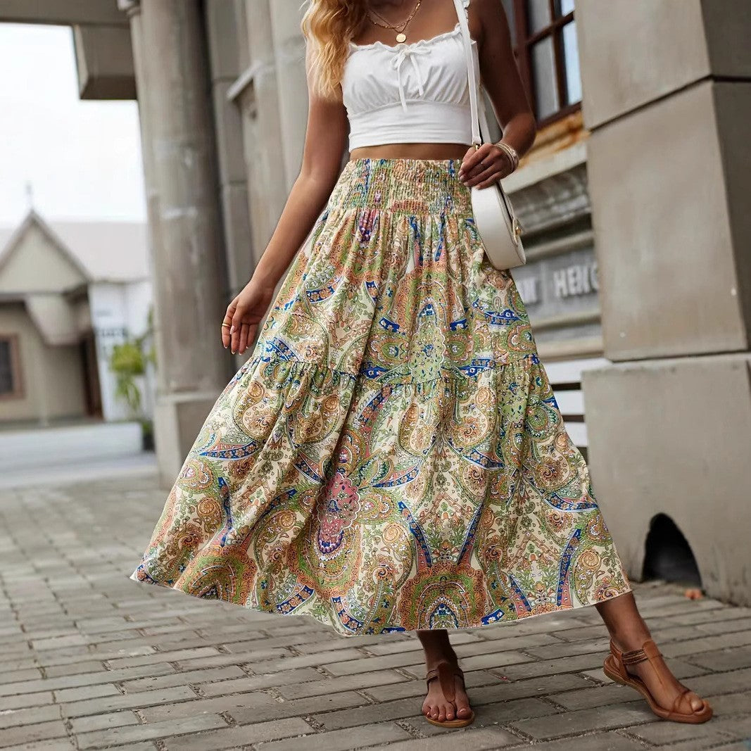 Women's Spring Fresh Mori Floral Casual Slim Fit Skirt