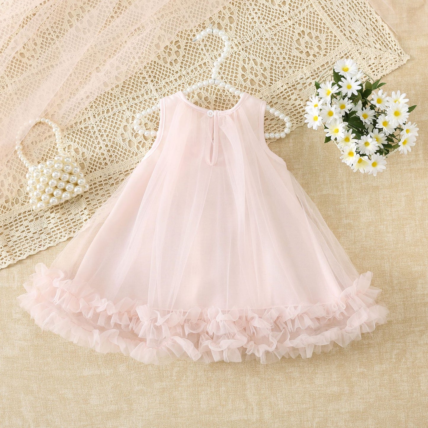 Sleeveless One-piece Little Gauze Skirt Sweet Children's Dress