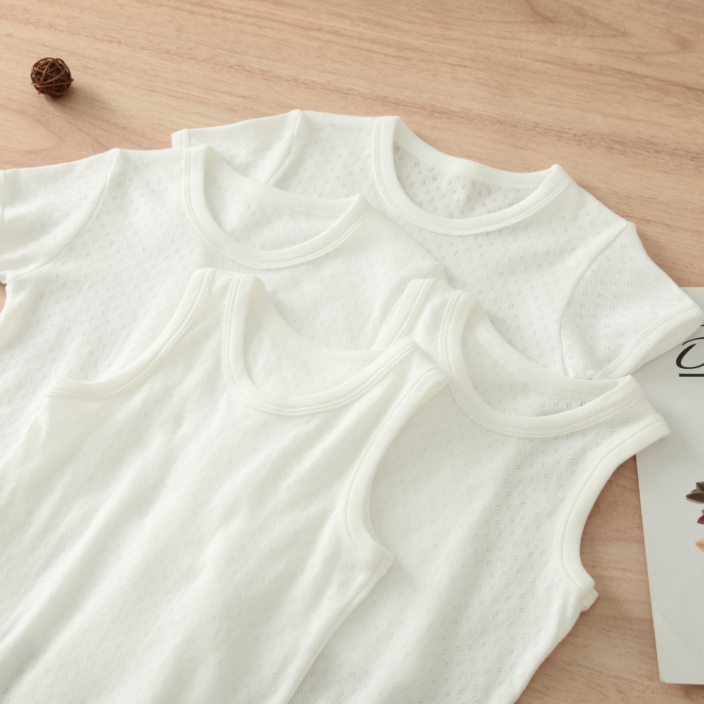 Children's Cotton Boys Summer Thin Vest Mesh Children's T-shirt