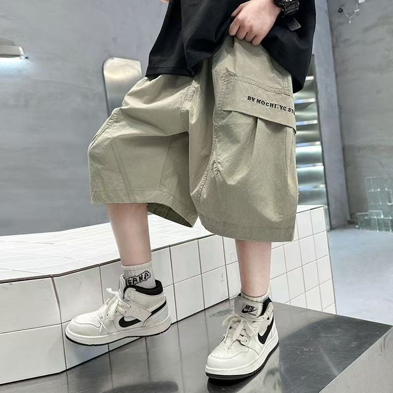 Children's Shorts Summer Thin Middle Big Overalls Children's Pants