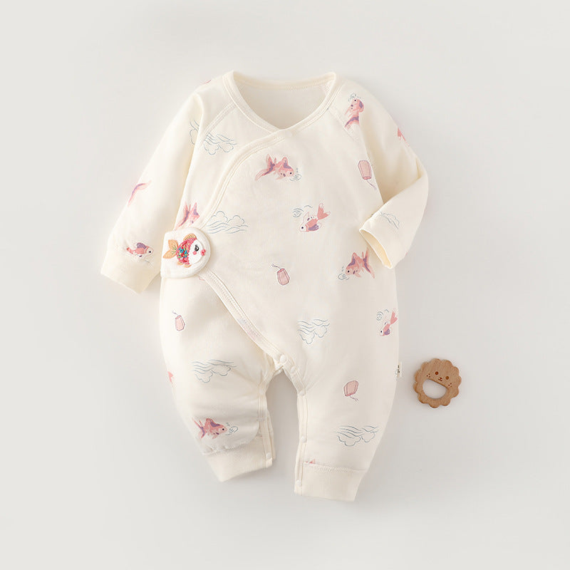 Rompers Quilted Seamless Romper Born Clothes Jumpsuit, Climbing Suit